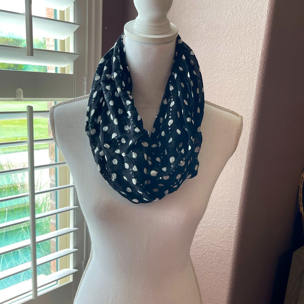 Black and White and Sparkle All Over Scarf